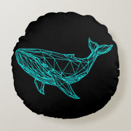 Cool Gamer Whale Throw Pillow Rundes Kissen