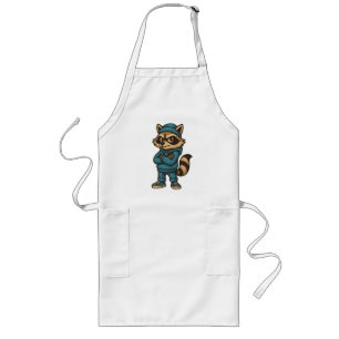 Cool Gangster Raccoon - Urban Streetwear Animal Ho Lange Schürze