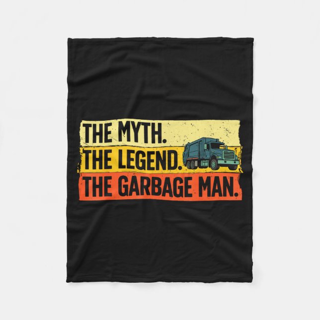 Cool Garbage Man Art For Men Dad Father Garbage Du Fleecedecke (Vorderseite)