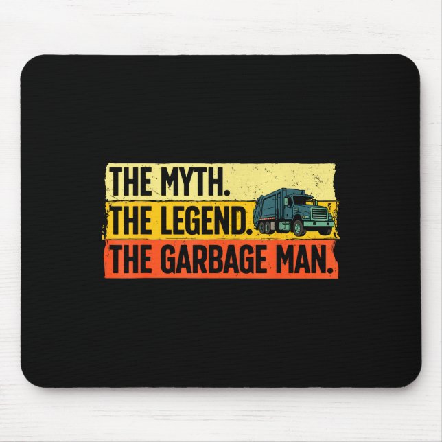 Cool Garbage Man Art For Men Dad Father Garbage Du Mousepad (Vorne)