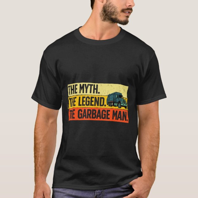 Cool Garbage Man Art For Men Dad Father Garbage Du T-Shirt (Vorderseite)