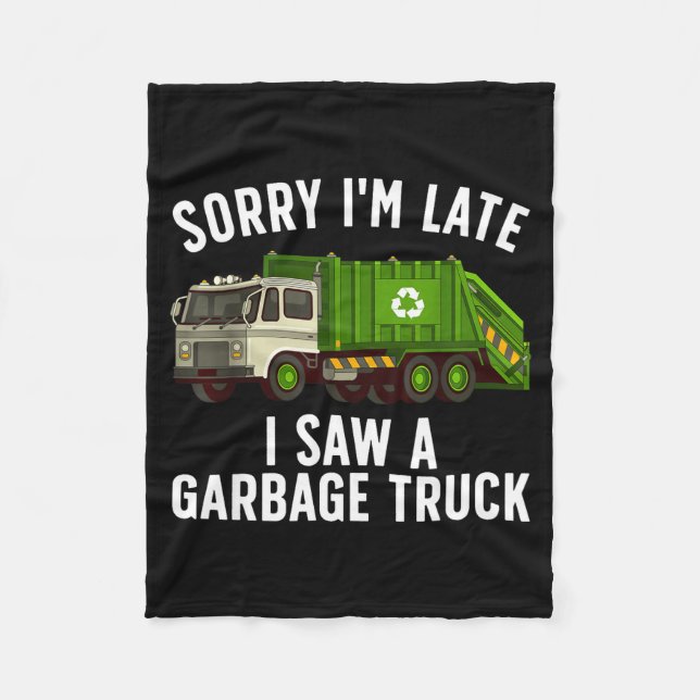 Cool Garbage Truck Art For Men Women Kids Garbage  Fleecedecke (Vorderseite)
