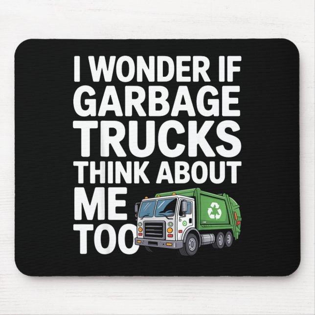 Cool Garbage Truck Design For Men Women Trash Garb Mousepad (Vorne)