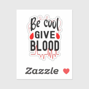 Cool geben, Blut spenden Aufkleber