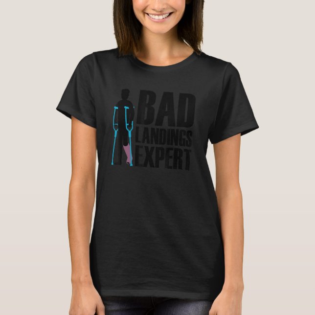 Cool gebrochener Lunge Frauen gebrochen Fuß KN T-Shirt (Vorderseite)