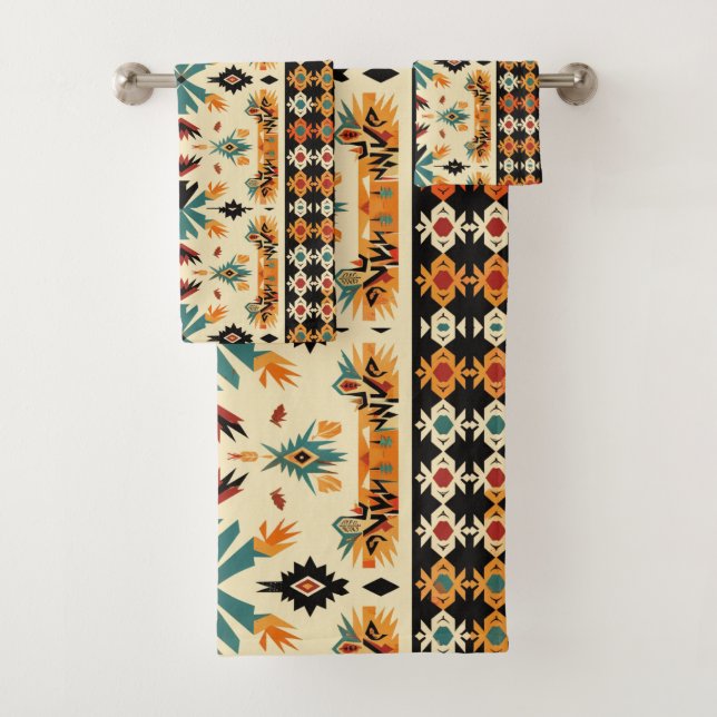 Cool gefliester Western Badhandtuch Set (Insitu)