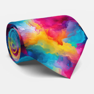 Cool gefliestes Regenbogenfarbmuster Krawatte