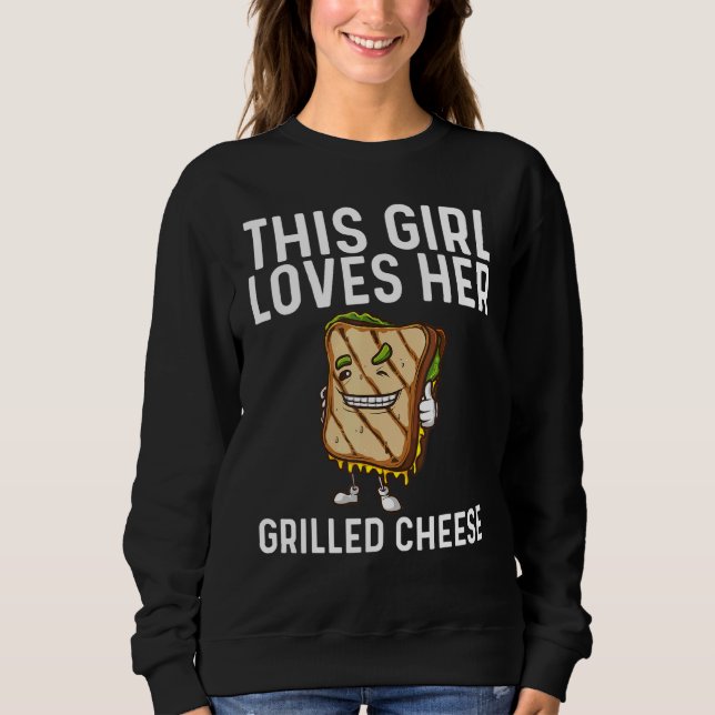 Cool gegrillter Käse Art für Mädchen Kinder Sandwi Sweatshirt (Vorderseite)