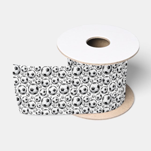Cool gekachelte Fußballsportfans Satinband (Spule)