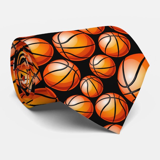 cool gekachelter Basketball-Liebhaber Krawatte (Gerollt)