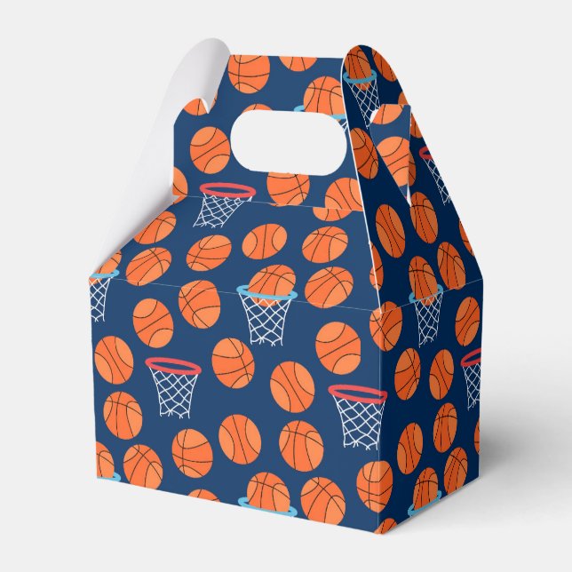 cool gekacheltes Basketballsportmuster Geschenkschachtel (Vorderseite)
