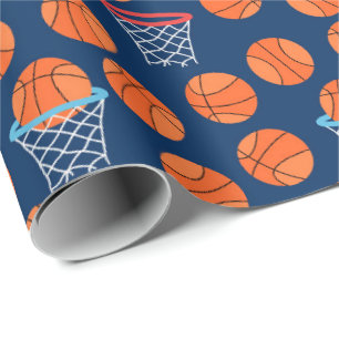 cool gekacheltes Basketballsportmuster Party Geschenkpapier