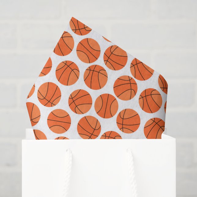 cool gekacheltes Basketballsportmuster  Seidenpapier (Geschenktüte)