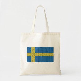Cool gekneteter schwedischer Flag Tote Bag Tragetasche
