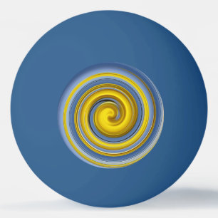Cool Gelb und Blau Tischtennisball