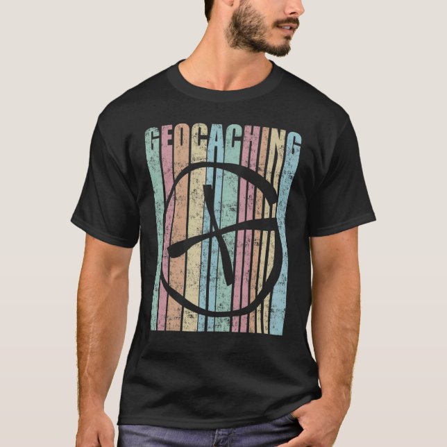 Cool Geocaching Vintag Geocacher T-Shirt (Vorderseite)