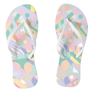 Cool geometrische Abstrakte Fun Graphic Flip Flops