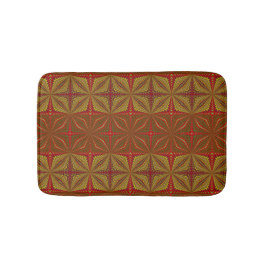 Cool geometrischer erdbraun-gelber ethnischer Stam Badematte