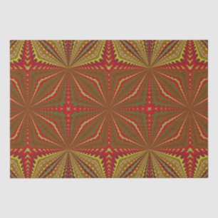 Cool geometrisches Rotes und Gelbes Vintages Stamm Seidenpapier