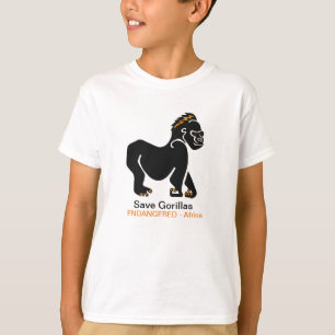 Cool Gerettet GORILLAS -Gefährdete Tiergrafik T-Shirt