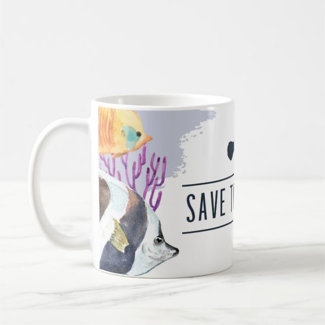 Cool Gerettet Ozeanbanner Kaffeetasse (Links)