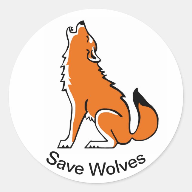 Cool Gerettet WOLVES - Erhaltung - Krieger für die Runder Aufkleber (Vorderseite)