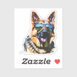 cool german shepherd aufkleber