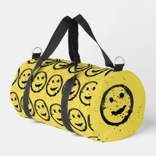 Cool Gesellig Lächelndes Gesichtsmuster gelb Duffle Bag
