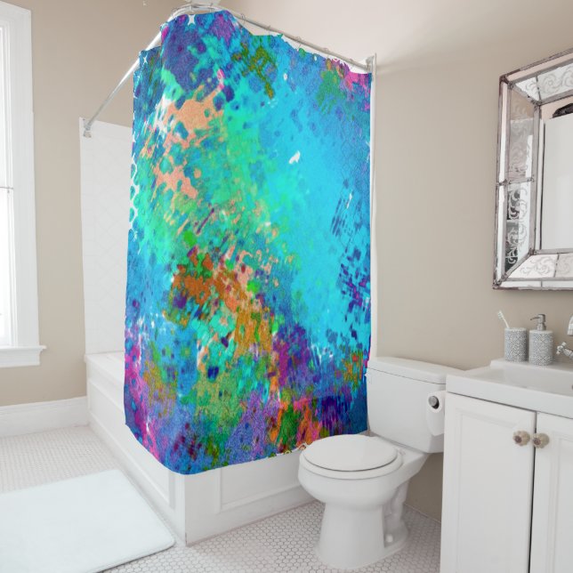 Cool gezacktes Graffiti Art Design Duschvorhang (Beispiel)