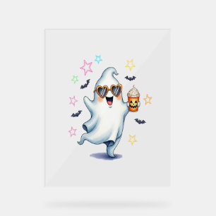 Cool Ghost Halloween Vibes Acrylschild