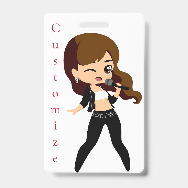 Cool Girl Sings Karaoke Thunder_Cove Ausweis (Vorderseite)