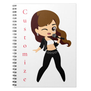 Cool Girl Sings Karaoke Thunder_Cove Notizblock