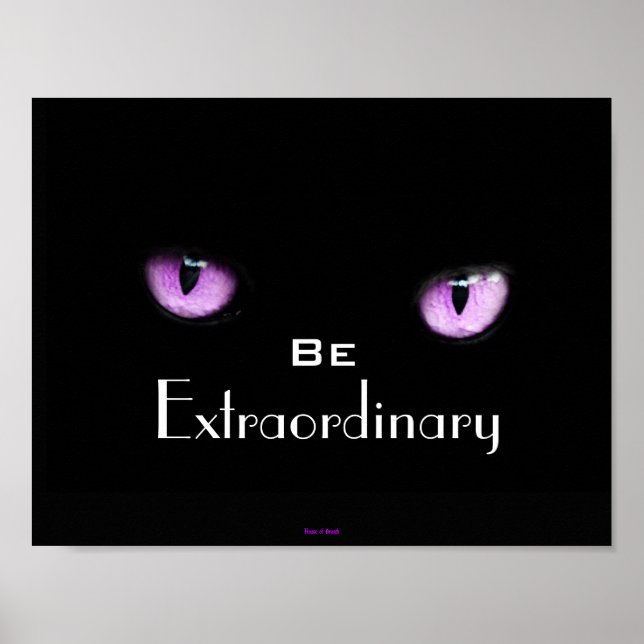 Cool Girly Motivational Inspirational Eyes of Cat Poster (Vorne)