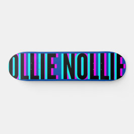 Cool Glitch Blue Ollie Nollie Skateboard Deck
