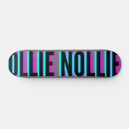 Cool Glitch Gray Ollie Nollie Skateboard Deck