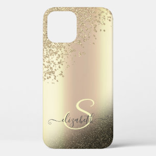 Cool Gold Glitzer Diamonds Monogram Case-Mate iPhone Hülle