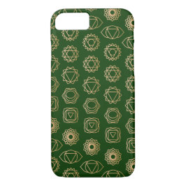 Cool Gold Green Chakra Muster Case-Mate iPhone Hülle