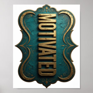 Cool Gold MOTIVIERT Poster