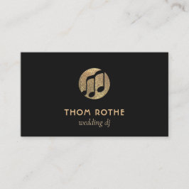 Cool Gold Musiknote DJ Visitenkarte