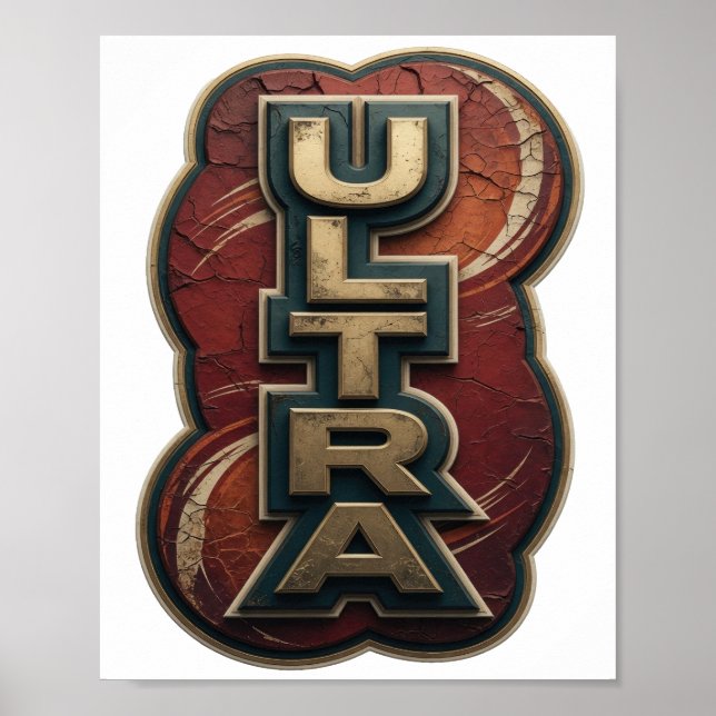 Cool Gold ULTRA Statement Design Poster (Vorne)