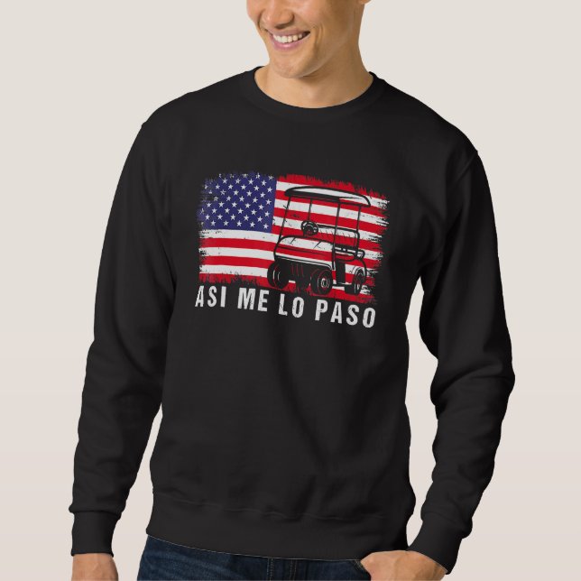 Cool Golfer So rollen wir die amerikanische Flagge Sweatshirt (Vorderseite)