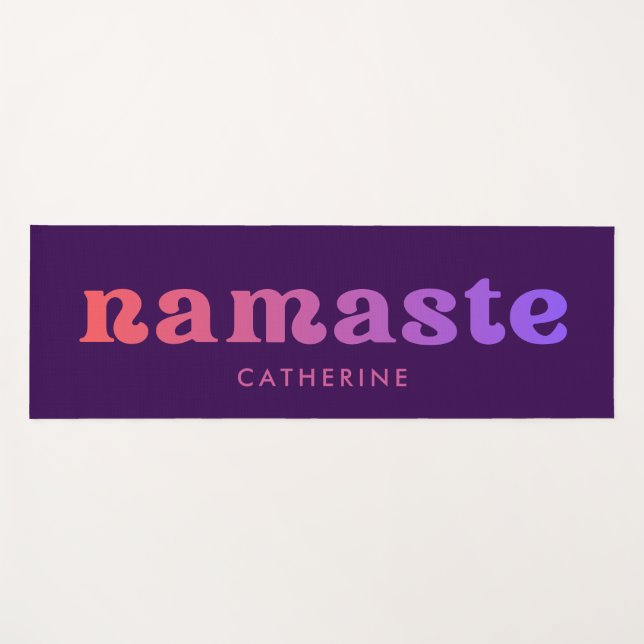 Cool Gradient Namaste Custom  Yogamatte (Vorderseite (Horizontal))