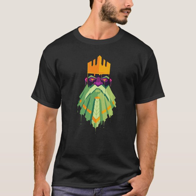 Cool Graffiti Paint Tropfen Zwarf King Zombie Beän T-Shirt (Vorderseite)