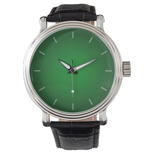 Cool Grainy Green-Black Vignette Armbanduhr (Vorderseite)