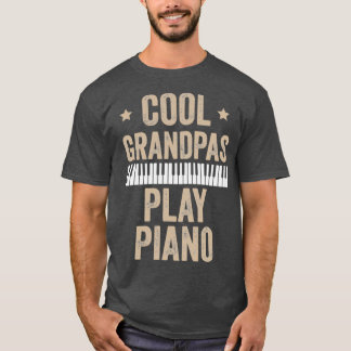 Cool Grandpas Piano Piano Piano Pianist Musici T-Shirt