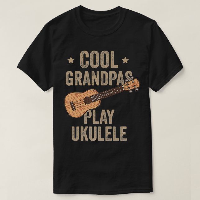 Cool Grandpas Play Ukulele Ukulele Music Guitar du T-Shirt (Design vorne)