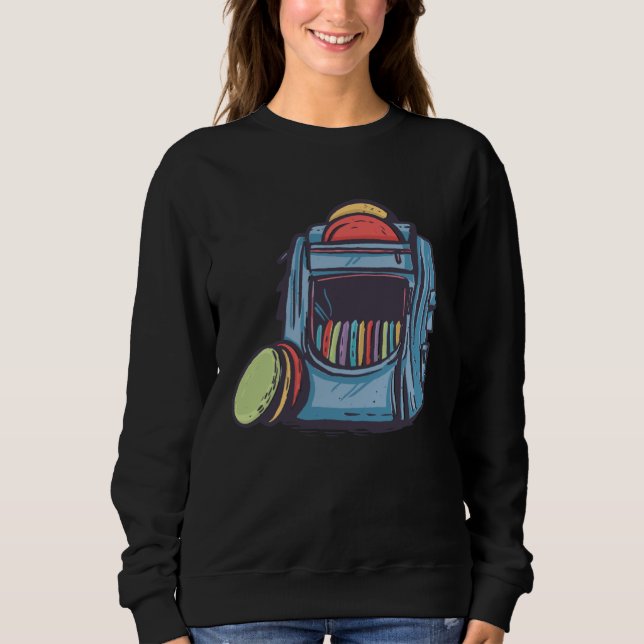 Cool Graphic Disc Golf Backpack Sweatshirt (Vorderseite)