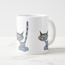 Cool Grau Cartoon Cat