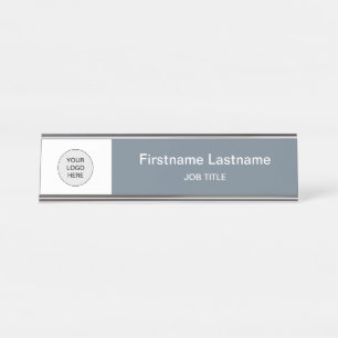 Cool Graue Logos Moderne Schreibtischnamensplatte Schreibtischnamensplakette