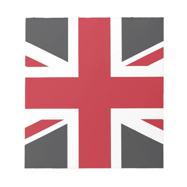 Cool-Graue Red Union Jack British(UK)-Flagge Notizblock (Vorderseite)